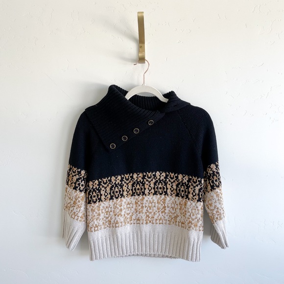 St. John Sweaters - St John Black & Beige Wool Blend Pullover Sweater